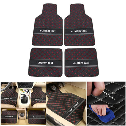 Universal Car Floor Mats Custom  Picture Leather Auto Carpet Anti-slip Interior Accessories Mats For All Car
