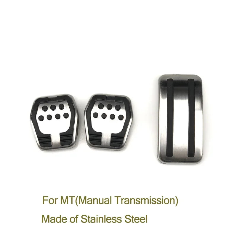 Car-styling Stainless steel Car Pedal Pads Cover MT AT case for Ford Focus 2 mk2 focus 3 mk3