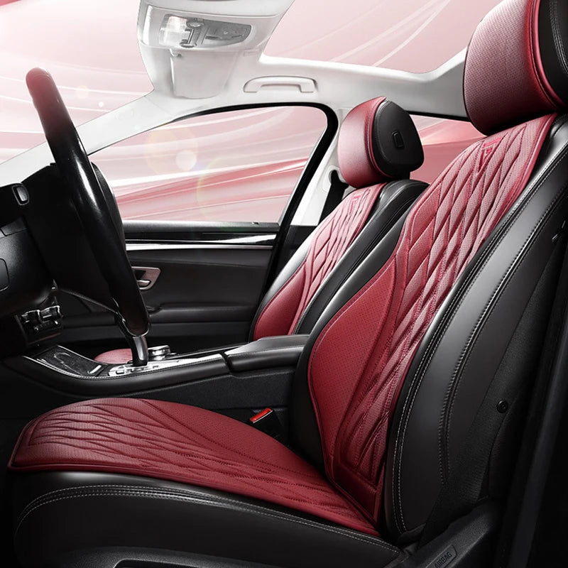 Breathable Nappa Leather Car Seat Cover Universal Comfortable Front Seat Cushion Durable Four Seasons Seat Covers Accessories