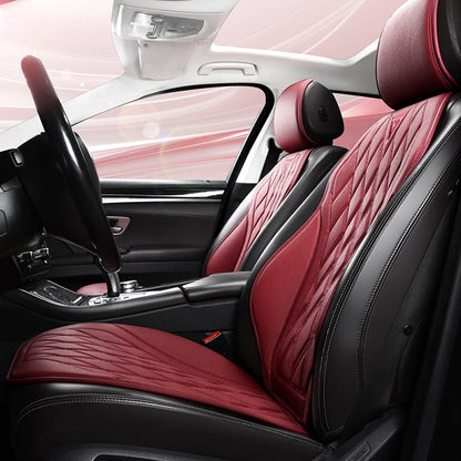 Breathable Nappa Leather Car Seat Cover Universal Comfortable Front Seat Cushion Durable Four Seasons Seat Covers Accessories