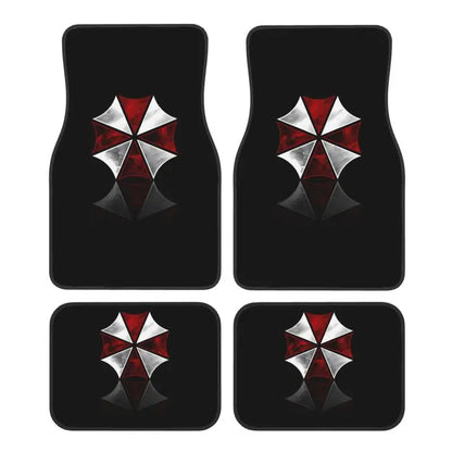 Umbrella Corporation Car Floor Mats of 4 Pieces Anti Slip Front and Rear Foot Mats Universal Car Interior Accessories Decoration