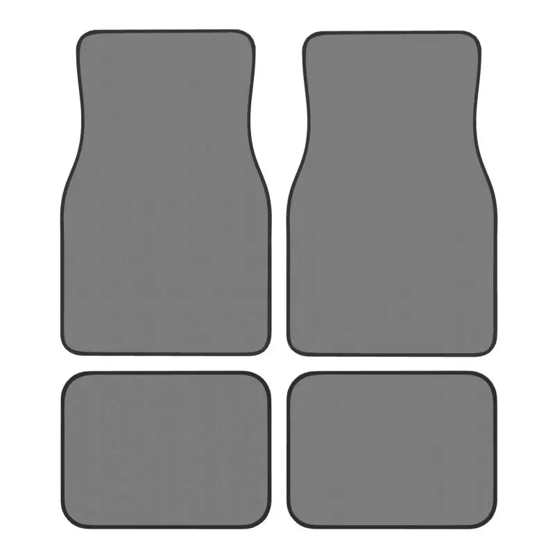 Black Solid Color Car Floor Mats Universal Non-Slip Carpets Rugs Front & Rear Car Foot Mats Set of 4 Pieces Auto Accessories