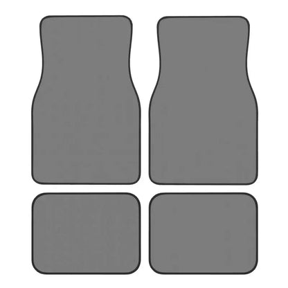 Black Solid Color Car Floor Mats Universal Non-Slip Carpets Rugs Front & Rear Car Foot Mats Set of 4 Pieces Auto Accessories
