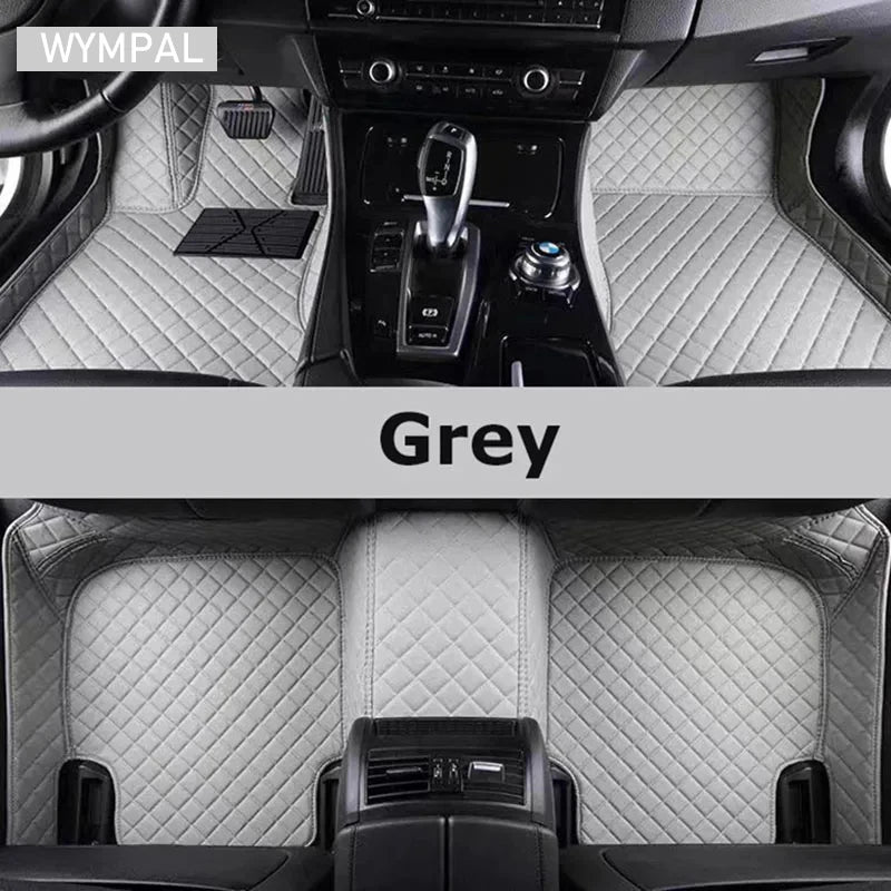Custom Automotive Car Floor Mats For Mercedes W124 1985 1986 1987 1988 1989 Auto Luxury Leather Men Women Car Mats Full Coverage