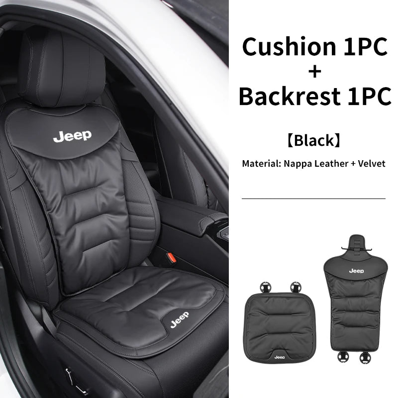 Car Velvet Cushion Vinter Leather Backrest Seat Cover Accessories For Jeep Grand Cherokee Compass Patriot Renegade Wrangler Libe
