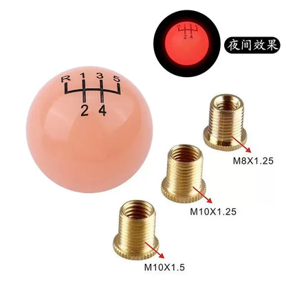 Shine shift knob round with gear manual gear shift lever gear head fun cool car modification accessories beautiful interesting