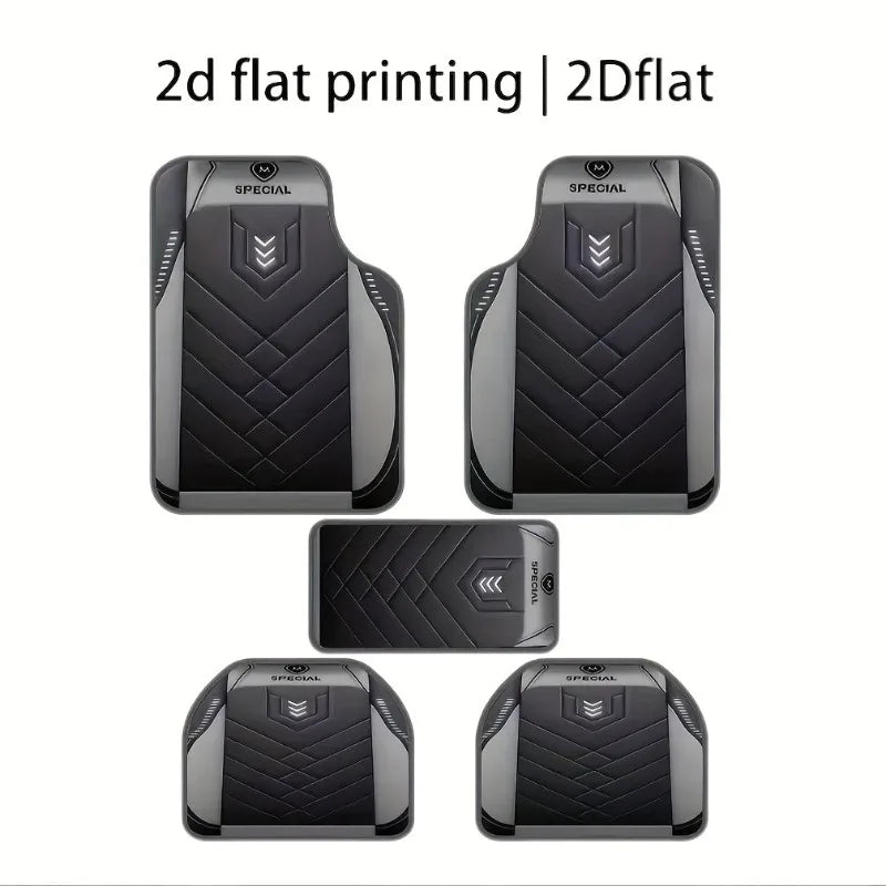 5pcs Car Floor Mats - Anti Dirty and Wear-Resistant Floor Mat, Fit for Most Vehicles, Durable Polyester, Fits for Home & Car Use