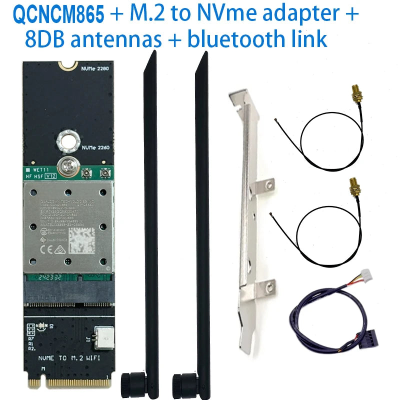 WiFi 7 QCNCM865 WI-FI 7 BT Combo module Bluetooth 5.3 Up to 5.8 Gbps with 4K QAM,Wi-Fi 7, Wi-Fi 6E, Wi-Fi 6 802.11ax