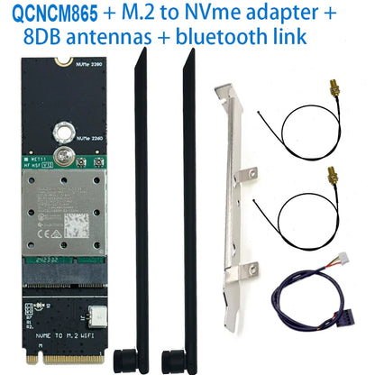 WiFi 7 QCNCM865 WI-FI 7 BT Combo module Bluetooth 5.3 Up to 5.8 Gbps with 4K QAM,Wi-Fi 7, Wi-Fi 6E, Wi-Fi 6 802.11ax