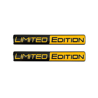 1 Pair 3D Aluminum Car Stickers Emblem Limited Edition Styling Badge Decals Auto Door Bumper Trunk Body Side Decor Accessories