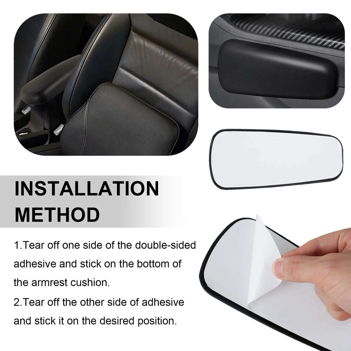 2Pcs Car Armrest Pad Soft Leather Car Knee Cushion Universal Car Door Armrest Pads Comfortable Car Arm Rest Elbow Pads