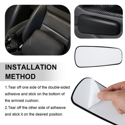 2Pcs Car Armrest Pad Soft Leather Car Knee Cushion Universal Car Door Armrest Pads Comfortable Car Arm Rest Elbow Pads