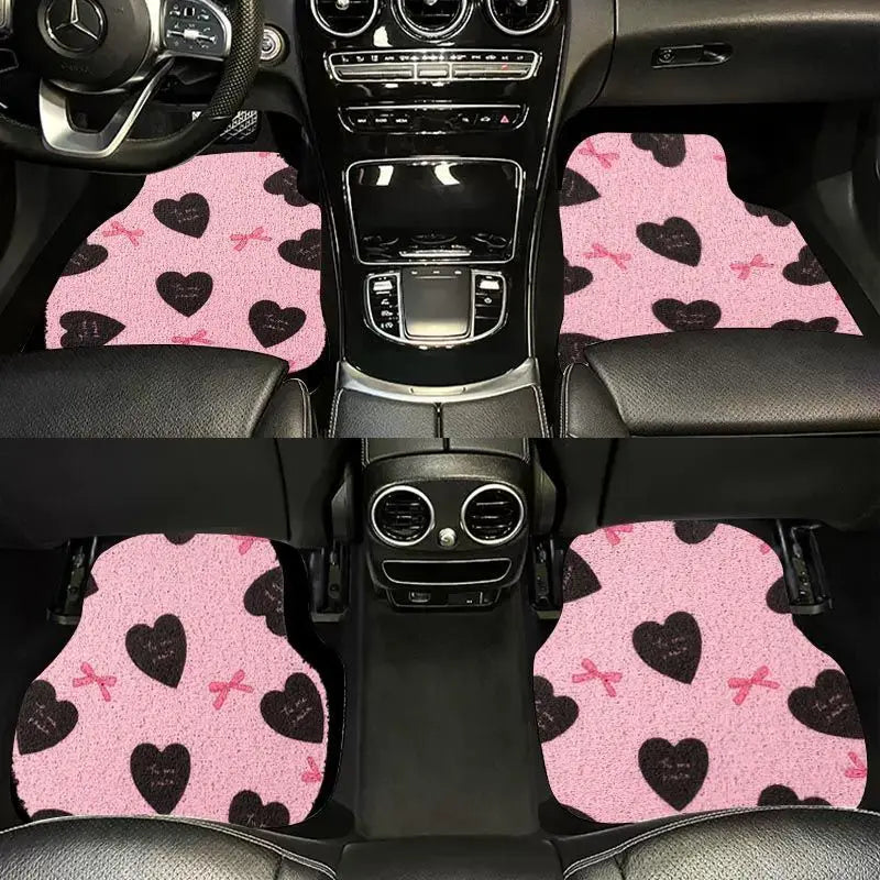 Universal Car Floor Mats Cute Women Driver Side Auto Foot Pad Non Slip Durable Carpet