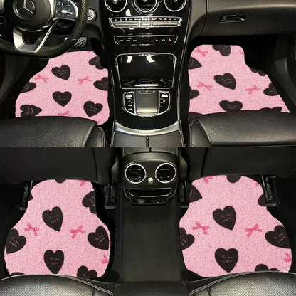 Universal Car Floor Mats Cute Women Driver Side Auto Foot Pad Non Slip Durable Carpet
