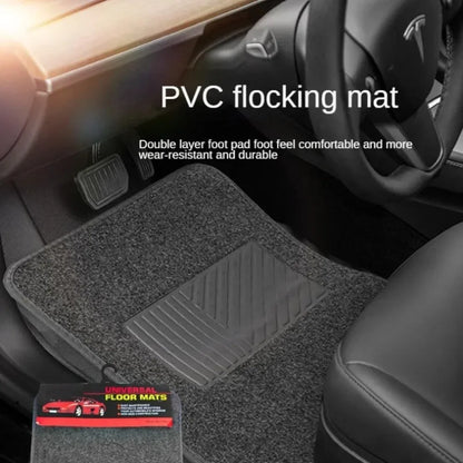 PVC Plush Car Floor Mats Non-Slip Wear-Resistant Easy-Clean Car Carpet Velcro Backed Car Floor Mats Suitable For All Seasons