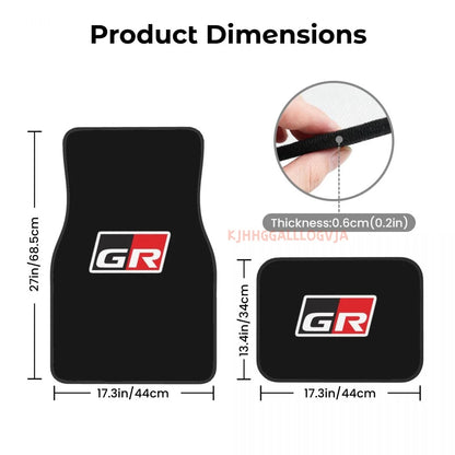 GR 4PCS Crystal Velvet Car Floor Mats Set of Four Anti Fouling Car Mats Carpet Anti Slip Car Floor Mats