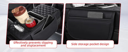 Center Console Organizer with Cup Holder Car Armrest Storage Box Armrest Heightening Cushion Pad for Car Interior Auto Accessory