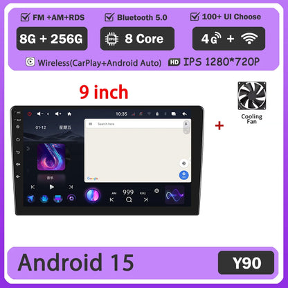 Android 7 "9" 10 "universal 2K Dvd Stereo Car Radio Carplay Auto Bluetooth 4g For Volkswagen Nissan Hyundai Toyota Honda