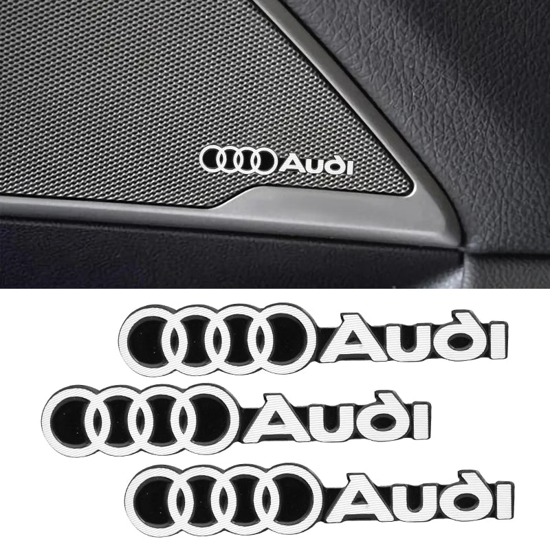 car audio decorate 3D Aluminum Badge Emblem Sticker For Audi Sline A4 A3 A5 A6 A1 A7 A8 Q2 Q3 Q5 Q7 Q8 TT Accessorie Car Styling