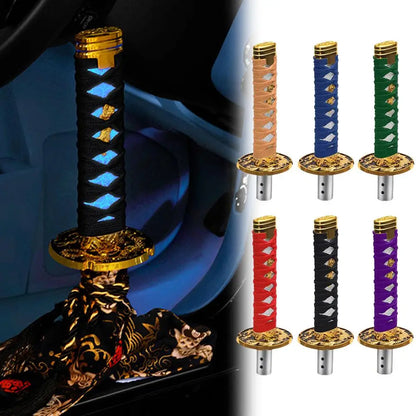 Katana Samurai Sword Shift Knob Shifter With Adapters Manual Transmission Gear Shift knob Warrior Sword Shift Knob Adapter 15mm