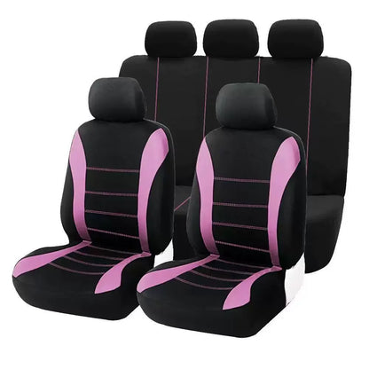Universal Full Set Car Seat Covers Polyester & Jacquard Fabric, Airbag Compatible, Universal for Most Cars, SUVs, and Trucks