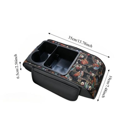 Universal Car Armrest Cushion with Storage Organizer, Soft Center Console Pad for Most Cars