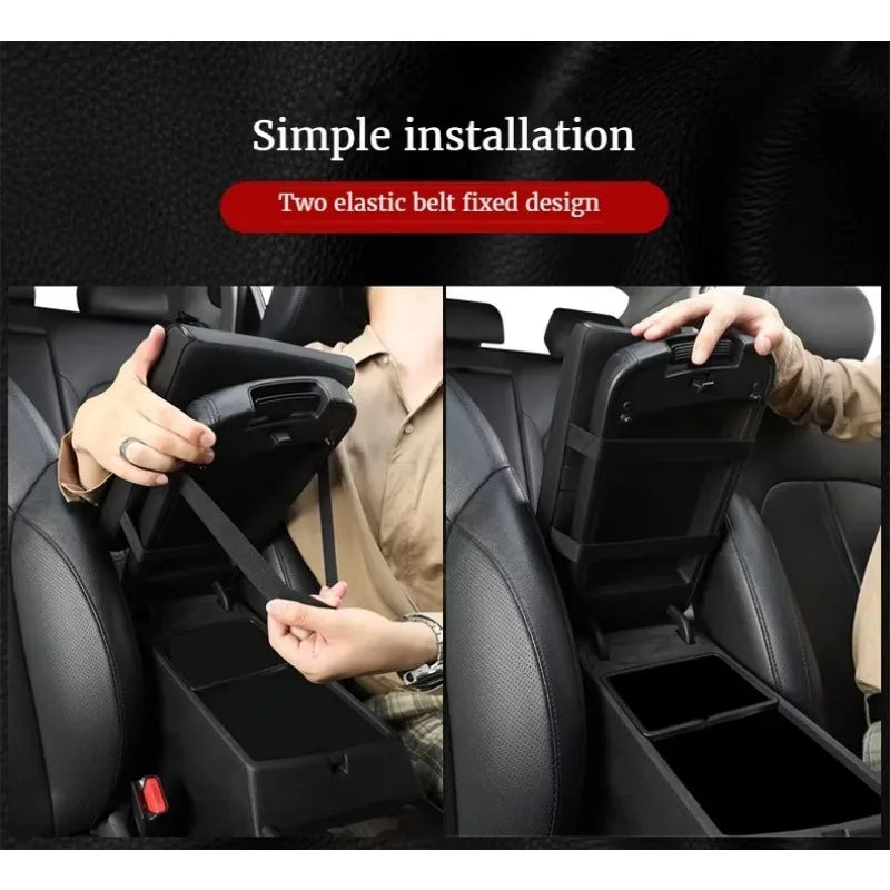 PU Leathe Center Console Heightening Comfort  Armrest Pad Cover Universal Armrest Cushion Fit for  Most Cars（31cm*20cm*4.5cm）