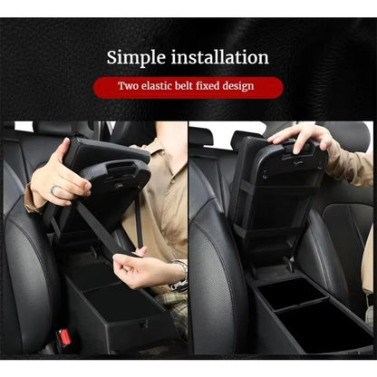 PU Leathe Center Console Heightening Comfort  Armrest Pad Cover Universal Armrest Cushion Fit for  Most Cars（31cm*20cm*4.5cm）