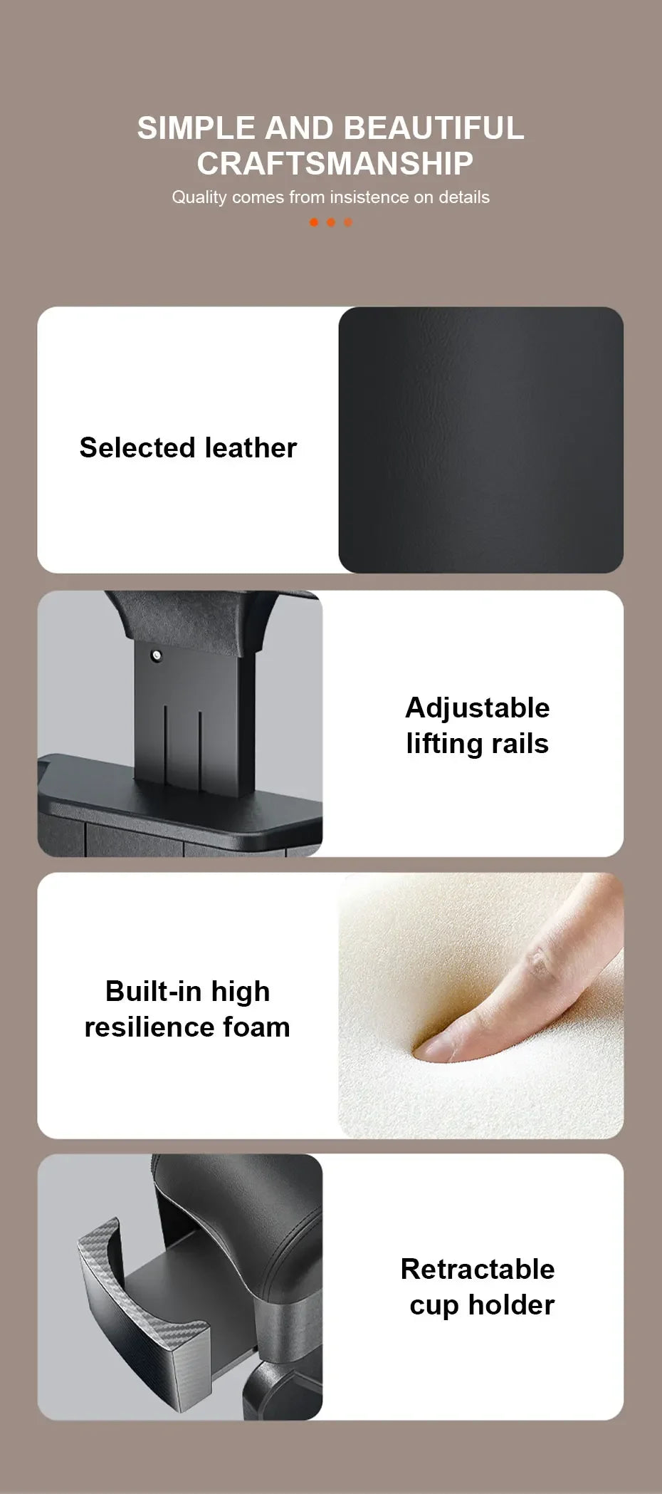 Car Armrest Box Center Console Storage Organizer Liftable Adjustable with Cup Holder Universal Fit Auto Interior Accessories
