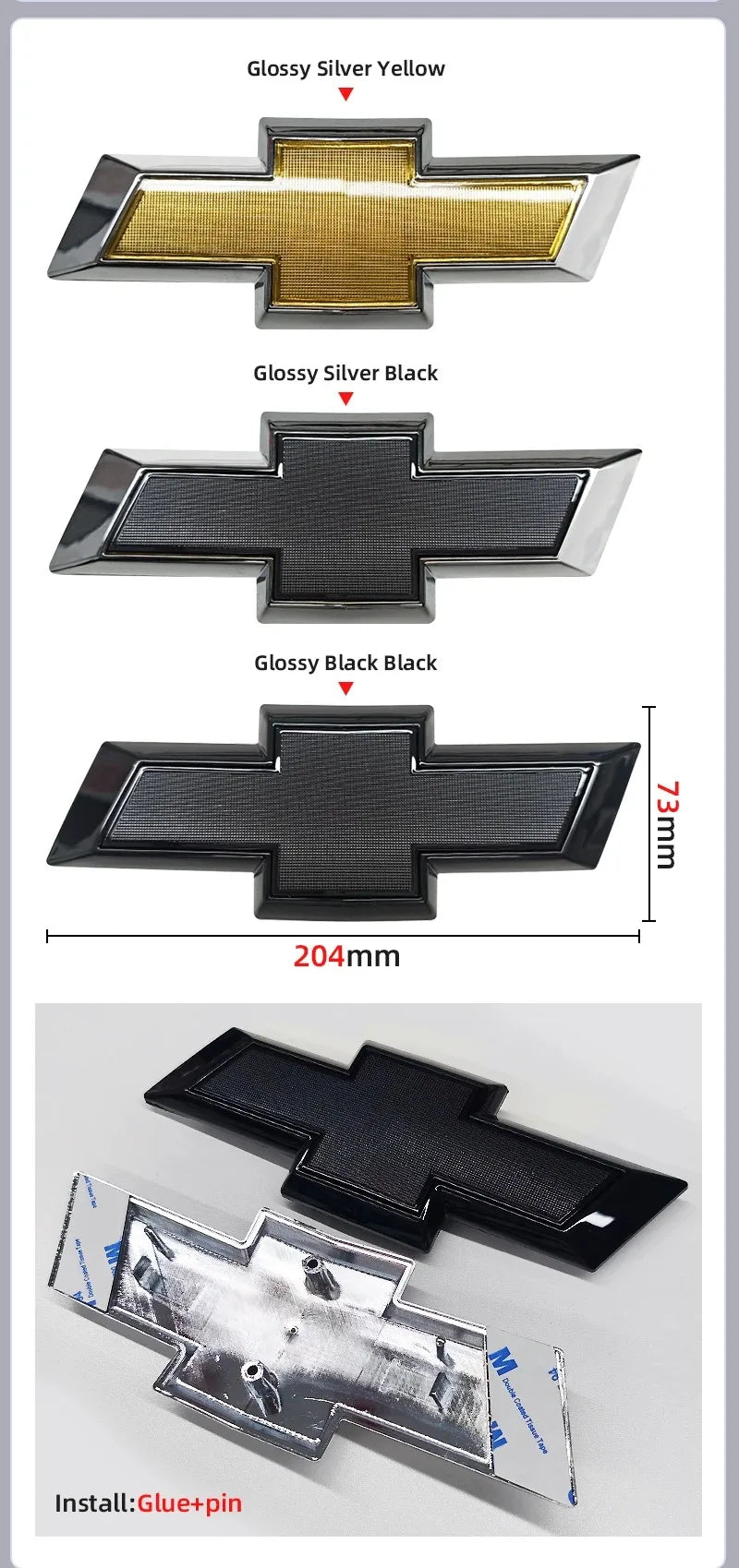 ABS Car Front Hood Emblem Sticker Rear Tail Trunk Badge Accessories for Chevrolet Epica Spark Aveo Captiva Cruze Malibu XL Trax