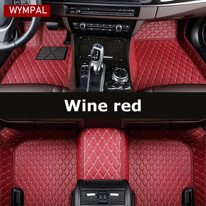 Custom Automotive Car Floor Mats For Mercedes W124 1985 1986 1987 1988 1989 Auto Luxury Leather Men Women Car Mats Full Coverage