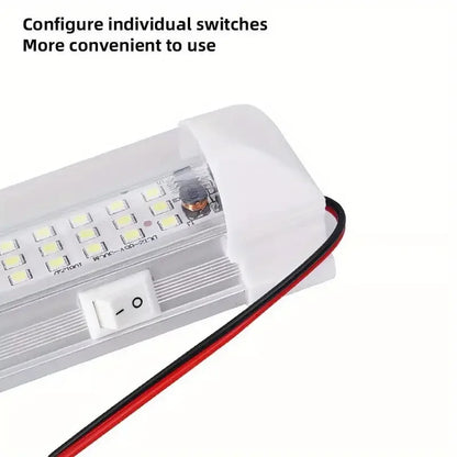 108LED Car Interior Led Light Bar With ON/OFF Switch 12V 24V Trunk Lamp For Lorry Truck Camper Boat RV Car Interior Dome Light