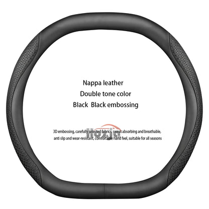 Leather car steering wheel cover suitable for Kia Sportage GT-Line RHD, K5 GT-Line RHD, EV6 RHD, EV9 RHD, Carnival RHD K4 RHD