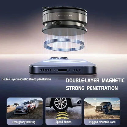 Magnetic Phone Holder for Car 360° Rotatable Foldable & Adjustable Magnetic Car Mount ,Suction Cup Phone Holder for Car/Mirror
