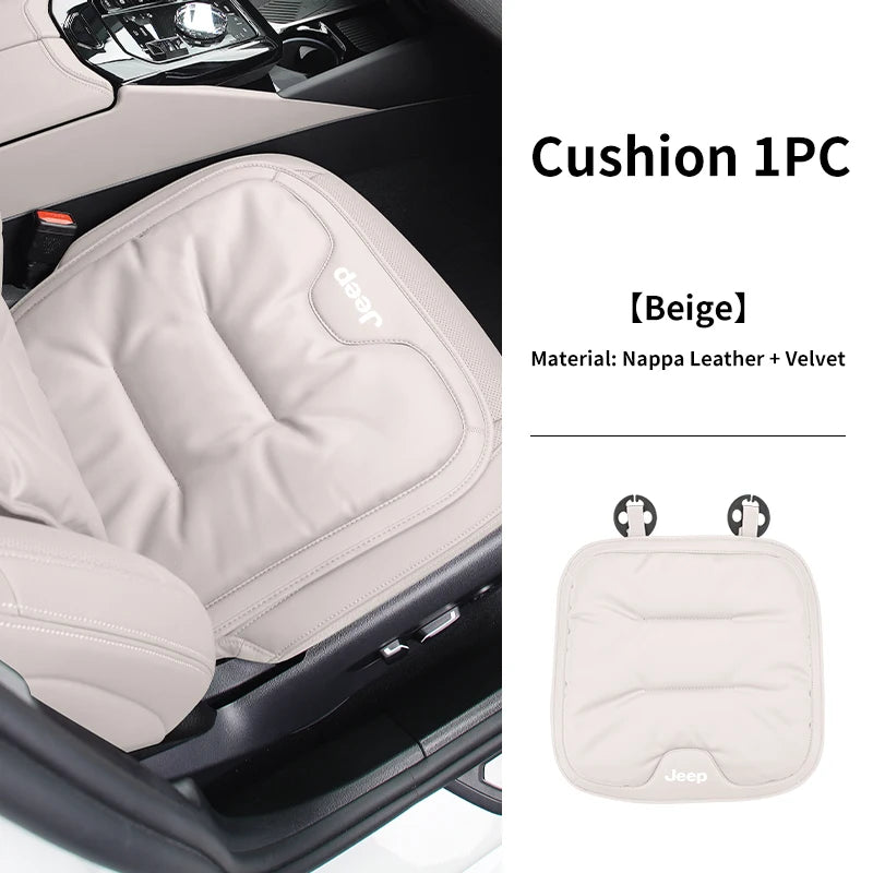 Car Velvet Cushion Vinter Leather Backrest Seat Cover Accessories For Jeep Grand Cherokee Compass Patriot Renegade Wrangler Libe