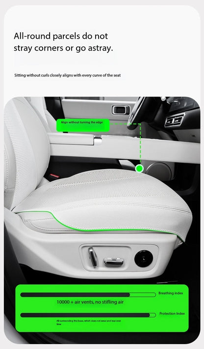 Breathable Leather Car Seat Cover Universal Front Seat Protection Cushion Luxury Car Interior Backrest Support Mat Accessories