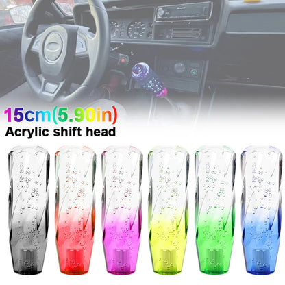 NEW 15cm Car Manual Shift Knob Acrylic Gear Shifter Head Shift Knob Stick Crystal Transparent Bubble Gear Shift Knob