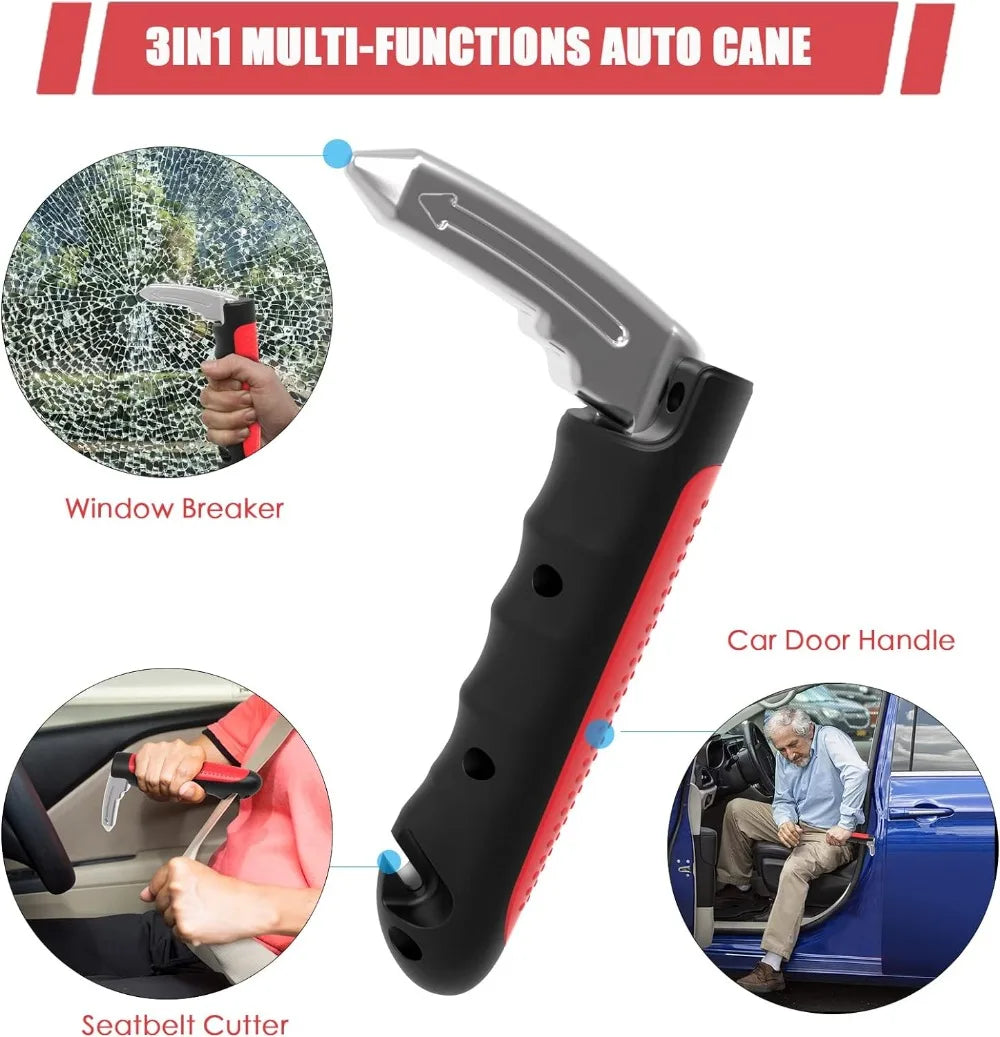 Car Door Assist Handle 2 in 1 Multifunction Vehicle Support Handles Window Breaker Portable Automotive Car Handle Assist