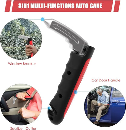Car Door Assist Handle 2 in 1 Multifunction Vehicle Support Handles Window Breaker Portable Automotive Car Handle Assist