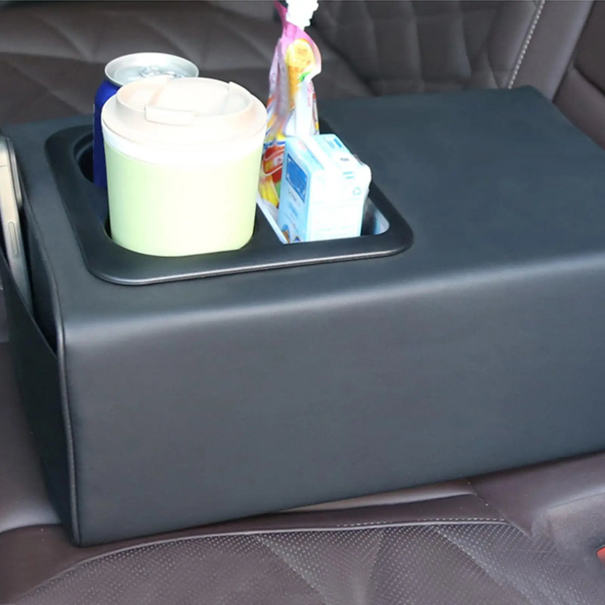 NEW Center Console Organizer Universal Rear Storage Box Car Armrest Box for Truck SUV Road Trip Travel Long Drive Family Trip