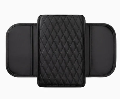 Universal car center console armrest box with dual cup holders, heightening pad, high comfort, easy to install.