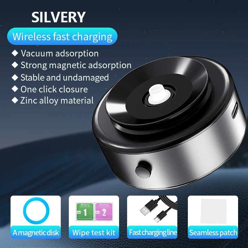 360 degree Rotation Magnetic Vacuum Car Phone Holder For Magsafe IPhone Suction Cup Navigation Stand Bracket Car Phone Holder