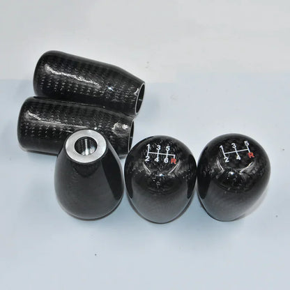 Racing Real Carbon Fiber Gear Shift Knob Knob 5th 6th Speed Handle Knob with For Converting Automatic Gear Into Manual Gear