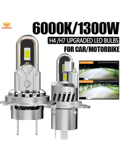 Lâmpada LED H7/H4 Plug and Play 6000K - com Ventoinha