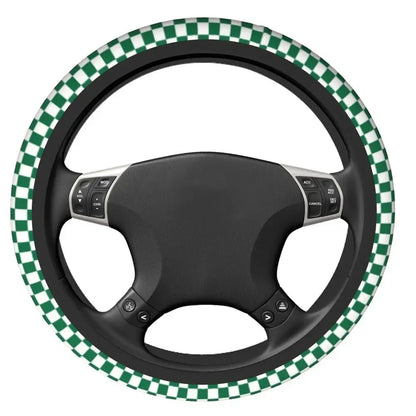 Ten color checkerboard pattern car steering wheel cover Universal 15-inch steering wheel cover