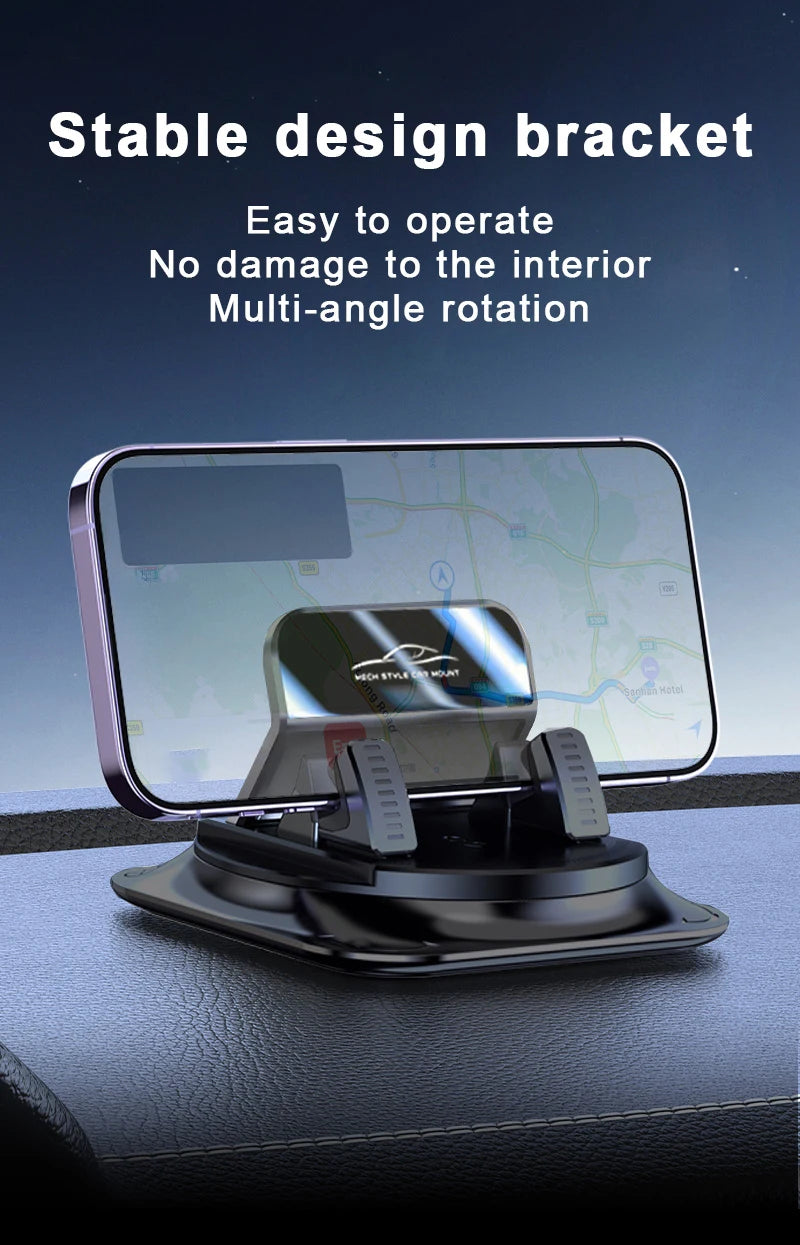Car Phone Holder with Stable and Anti-Slip Design for Dashboard and Table Use,with Rotatable Landscape and Portrait Adjustment