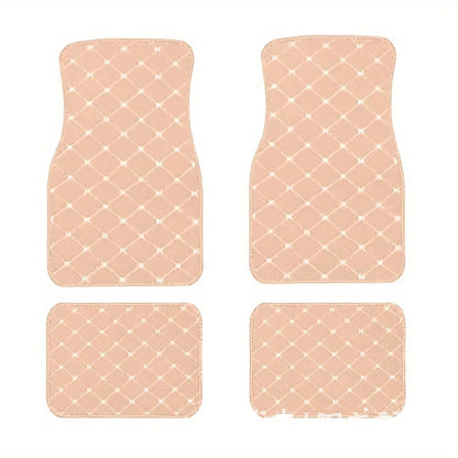 4 pcs Waterproof Leather Car Floor Mats Universal Auto Foot Pad Protector Automobile Interior Carpet Accessories Interior