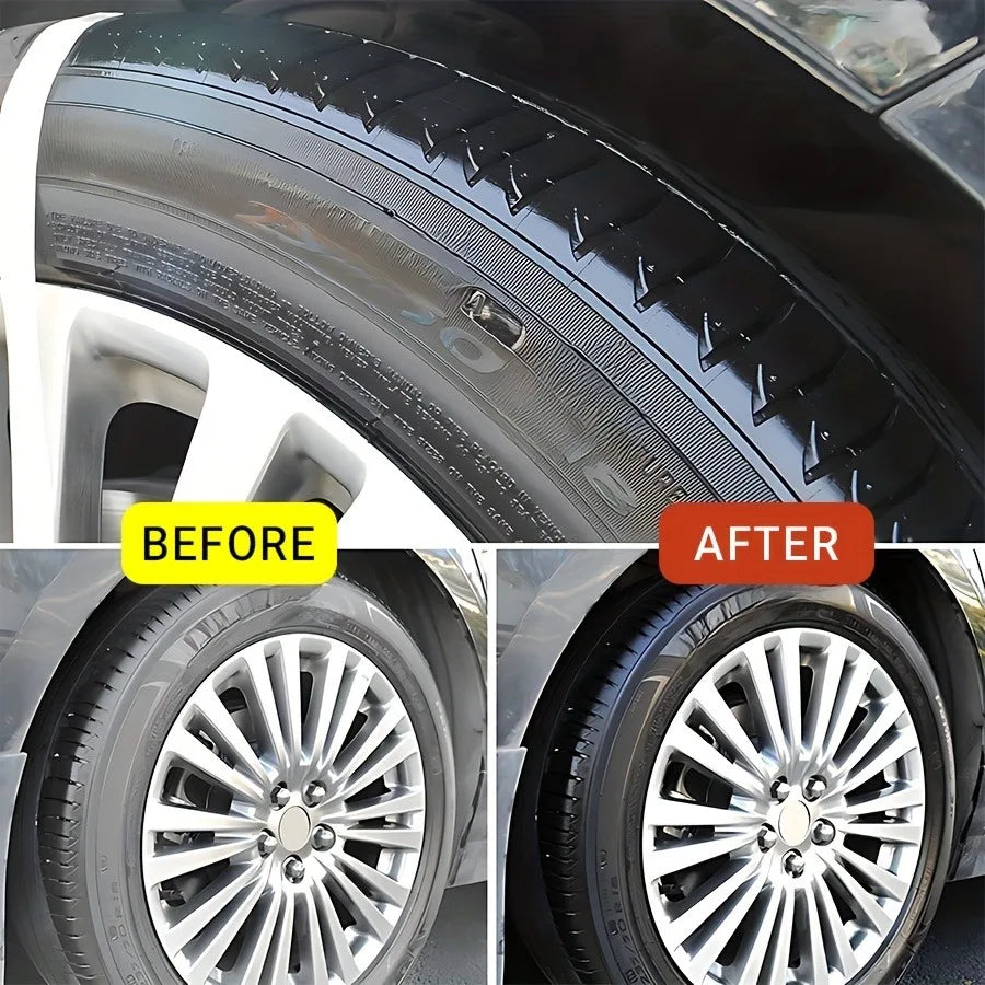 Black Universal Car Wax Paste: Dashboard Nano Crystal Coating, Interior Shine, Tire Protection & Oxidation Removal
