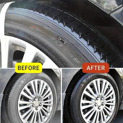 Black Universal Car Wax Paste: Dashboard Nano Crystal Coating, Interior Shine, Tire Protection & Oxidation Removal