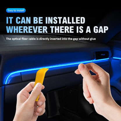 LED Ambient Light Car Interior Strip Light RGB Auto Environment Light APP Control Car Center Console Decoration Accessories